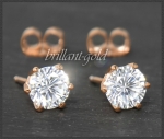 Brillant Ohrstecker 585 Gold 0,53ct Lupenrein & River